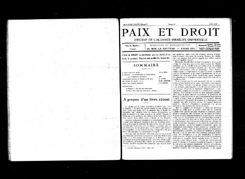 Paix et Droit.  (01/06/1927)